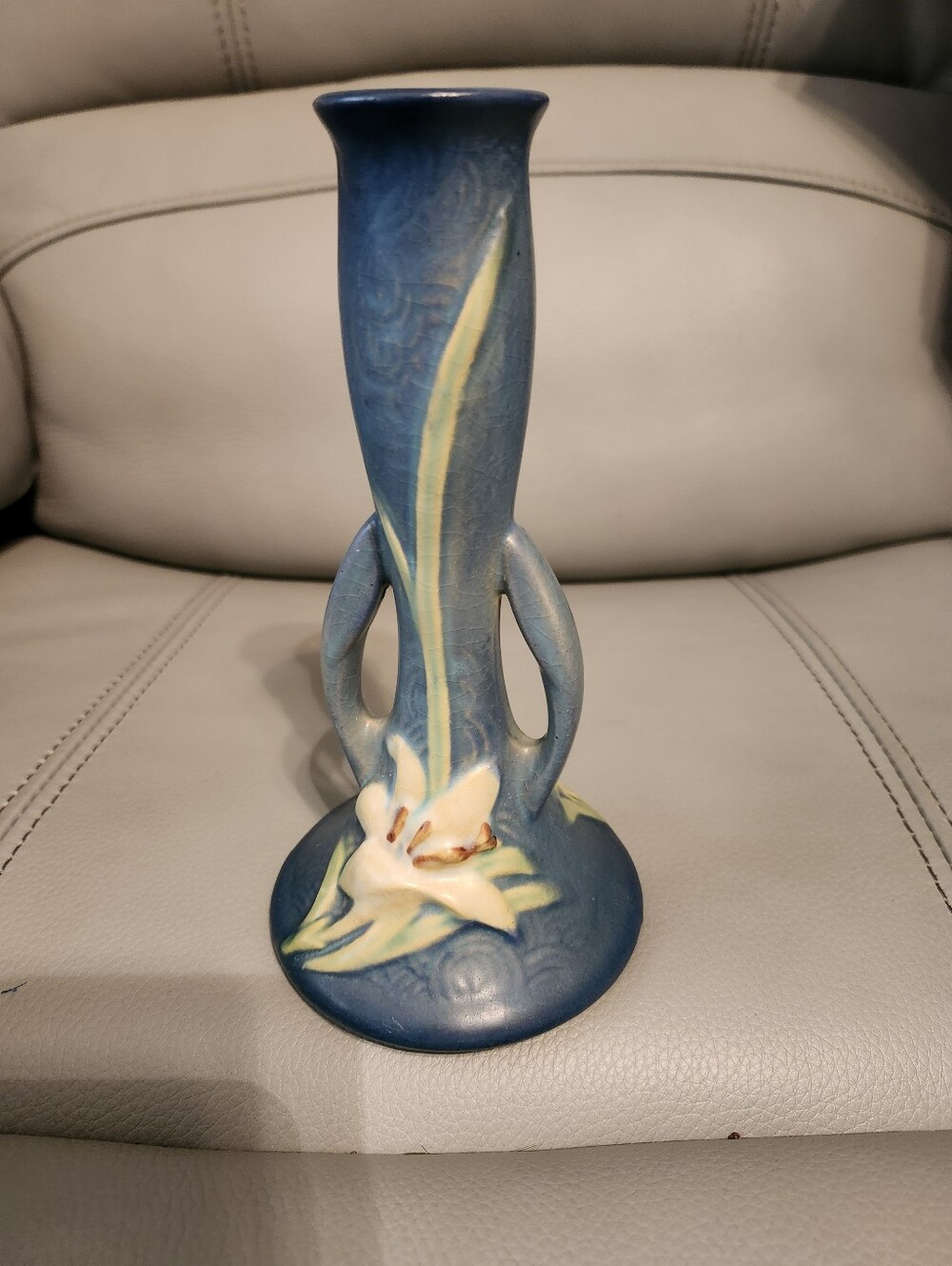 Blue Riseville Zephyi Lilly Floral Ceramic Bud Vase - Home Accents